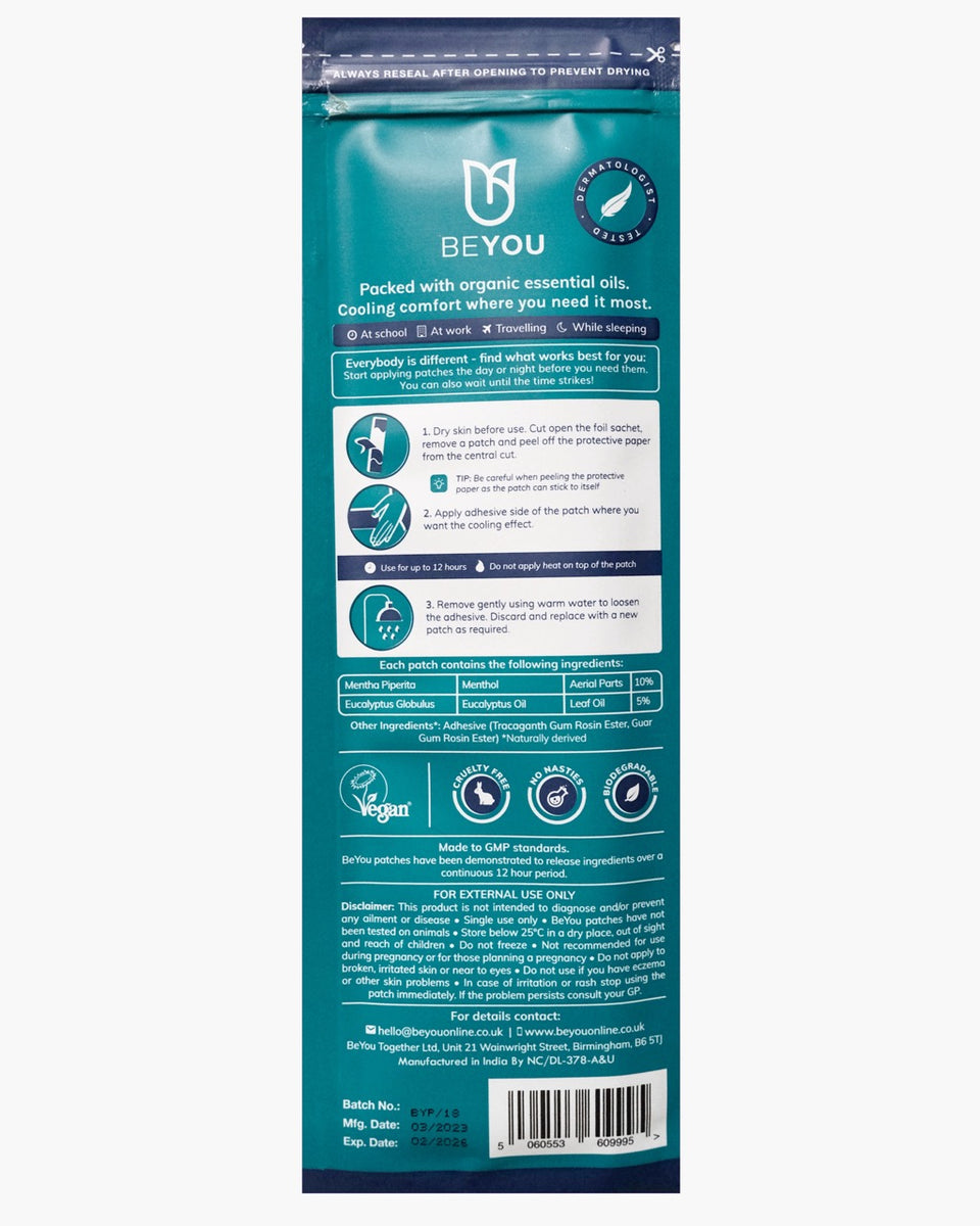 BeYou Monthly Patches | Period Cramp Relief Patch | Period Pain Reflief ...